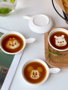 5 pcs Disney Sauce Dish Seasoning Dish Soy Vinegar Sauce Boat Bowl Dipping saucer Plate Household Ceramic Cute Condiment Dish Set Hidangan Sos Seramik