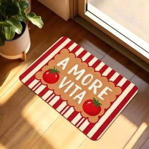 VIKAMA Vintage Pháp Sọc Doormat Mềm Mại Chống Trơn Trượt Trong Nhà Ngoài Trời Lối Vào Thảm Phong Cách Boho Hành Lang Trang Trí Nhà Chống Phai Màu PE Xốp Làm Đầy