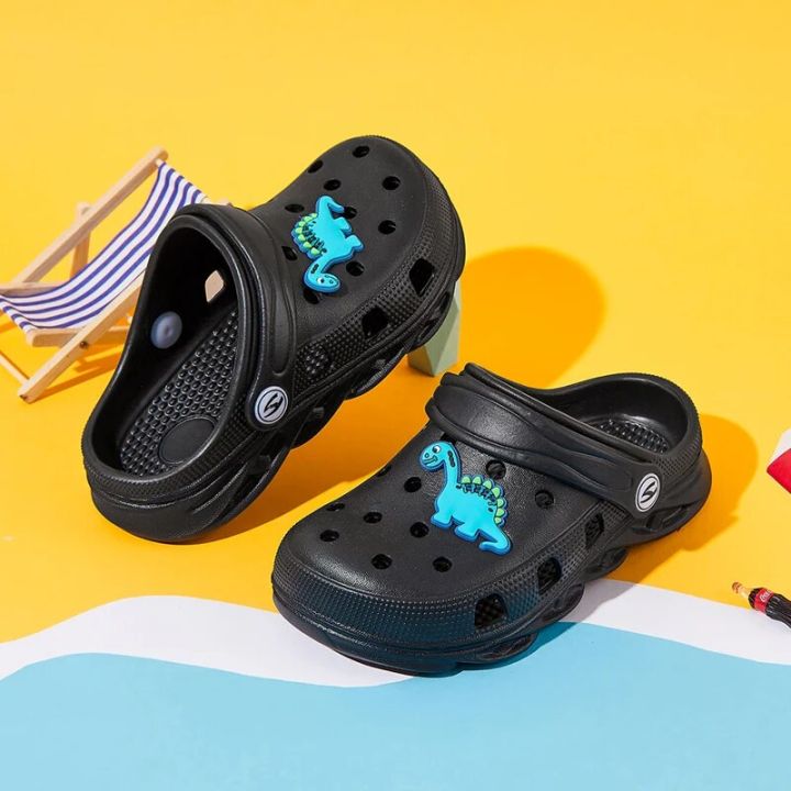 Children's Cave Shoes With Light Soles Cute Cartoon Slippers For Boys