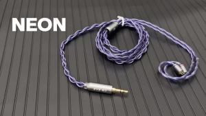 KBEAR Neon Earphone Cable 4 Core 5N High-Purity OFC HiFi Headphone Upgraded Wire 3.5mm/4.5mm for