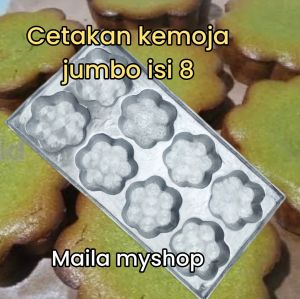 Cetakan kue kemoja jumbo isi 8 bingka mini bingke kemojo bolu kering