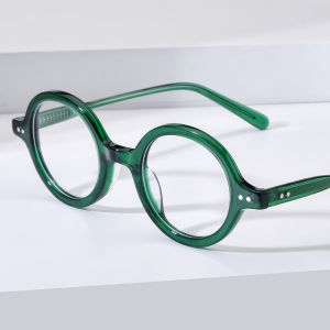 NIANZHEN Acetate Eyeglasses Frame Men New Round Brand Design Glasses Women Retro Vintage Eyewear Japanese Spectacles 88018