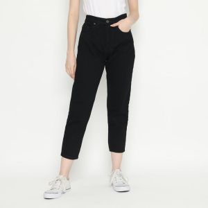 CELANA BOYFRIEND HITAM/ BOYFRIEND POLOS PLAIN/ CELANA JEANS WANITA/ CELANA JEANS WANITA