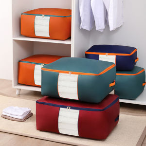 Large Capacity Oxford Cloth Clothes And Quilt Storage Bag Moisture Proof Visual Bedding Organizer Bag Home Dustproof Utensils