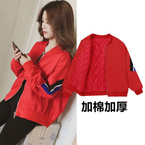 แจ็คเก็ตสั้นผู้หญิง ฤดูใบไม้ผลิและฤดูใบไม้ร่วง แจ็คเก็ตเบสบอลหลวมๆ แจ็คเก็ตบิน แจ็คเก็ตแบบลำลอง แจ็คเก็ตฤดูหนาวปี 2025 แบรนด์ใหม่