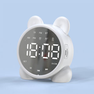 Bluetooth Mirror Table Clock Kids Alarm Clock Cute Cat Digital Alarm Clock For Kids Bedside Clock ChildrenS Sleep Led Clocks