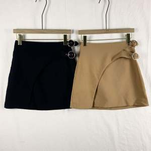 กระโปรงสั้นทรงเอเอวสูง ผ้าโพลีเอสเตอร์ คอตตอน ยืดหยุ่น กระโปรงทรงเอ ฤดูร้อน 2024 กระโปรงสั้นทรงเอ กระโปรงสั้นทรงเอ