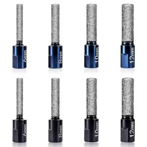 NiuXiang(NewShark) | 6/8/10/12mm M10 Vaccum Brazed Milling Cutter Hole Saw Angle Grinder Brazed Core Drill Bit for Ceramic Granite Marble Stone Tile