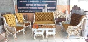 (WAJIB BACA DESKRIPSI) KURSI TAMU RAFFI AHMAD KAYU JATI FINISHING MEJA RUANG INTERIOR MEWAH ELEGAN MODERN UKIR MURAH TATANING FURNITURES JEPARA
