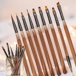 LINMANDA 9Pcs Nail Brush Liner Painting Pen Manicure Acrylic Drawing Brush for Nail Art Design Nails Tip Display Painting Tool
