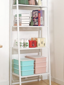 Rak Besi Susun Rak Pajangan Minimalis Rak Buku Rak Penyimpanan Serbaguna Rak Bunga Rak Besi 4Tingkat