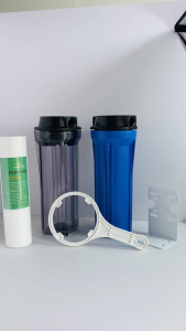 Bộ cốc lọc nước thô 10 inch đầy đủ lõi lọc giá treo tay vặn