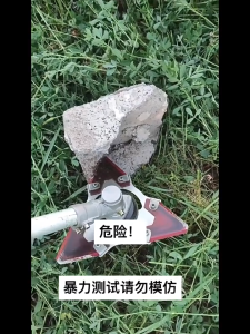 3PCS 10 Inch 3 Teeth Powerful Brush Cutter Blade 230mm Heavy Duty Manganese Steel Lawn Mower Trimmer Triangular Blade Mata Mesin Rumput for Outdoor