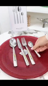 SMEG European-style creative stainless steel tableware set - creative knife fork and spoon set of exquisite four pieces