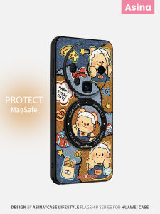 Huawei Mate80 pro Max CowGirl Bear Design Magnetic Absorption Phone Case Full Protection Stand Point Creative Cute Leather Cover
