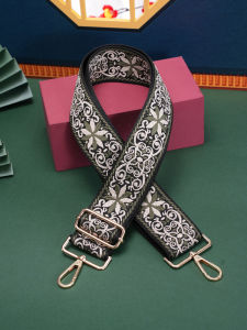 Ethnic Print Wide Shoulder Strap Canvas Crossbody Replacement Strap Adjustable Strap Single Buy Embroider Bag Strap Accessories