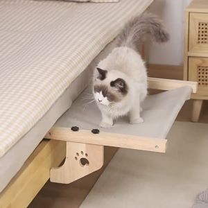Cat Window Perch Cat Window Hammock for Indoor Cats Easy to Adjust & Assemble Cat Bed Seat for Windowsill Bedside