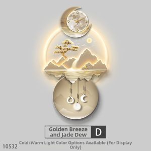 RUIBAHAO | Luxurious New Chinese Style Entryway Decorative Wall Clock
