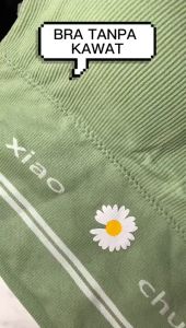 EFBRA532 Bra Tanpa Kawat Pakaian Dalam Wanita Polos Motif Bunga Tali Tanktop Crop Bra Olahraga Sportbra Gym