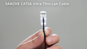 SAMZHE Slim Cat6A Ethernet Cable High Speed 10Gbps CAT 6A RJ45 Network LAN Patch Cable for Computer PC & Gaming