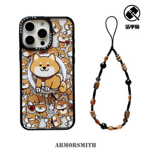 Cute Cartoon Akita Dog Magnetic Absorption Acrylic Phone Case for 17 15 Creative 14pro Female Model 13 Anti-fall Protective Cover