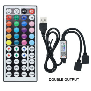 44 Keys IR Remote Control 4Pin RGB Double Output Smart USB Bluetooth APP Controller for 5V 5050 2835 RGB LED Strip Light Dimmer
