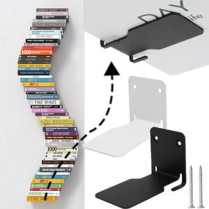 ชั้นแป้นชะลอสเตนเลสติดผนังอเนกประสงค์ชั้นวางผนังเก็บของราวในบ้านชั้นเก็บหนังสือที่มองไม่เห็น