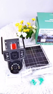 ส่งฟรี V380 PRO 4G-WIFI Camera 12MP 6K 18LED Solar Cell Outdoor Waterproof Motion Detect Color Night Vision Two-Way Audioกล้องวงจรปิดใส่ซิม-ไวไฟ โซลาร์เซลล์ ความละเอียด12ล้านพิกเซล กล้อง2เลนส์3จอ ติดตั้งกลางแจ้ง ทนแดดทนฝน ตรวจจับการเคลื่อนไหว กลางคืนภาพสี