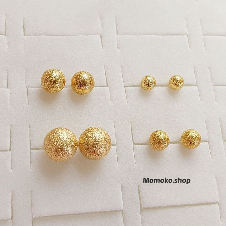 24k Bangkok Gold Plated Stud Ball Earring Fashionable Lazada PH