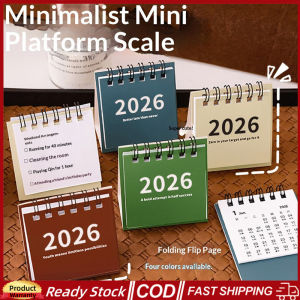Aitemay 4pcs 2026 Desk Calendar Thick Mini Desk Calendar Creative Portable Coil Calendar Planner For Desk or Office use