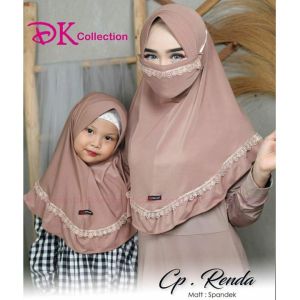 JILBAB RENDA COUPLE IBU DAN ANAK || HIJAB INSTAN KOPEL ORII DK COLLECTION ~ 302