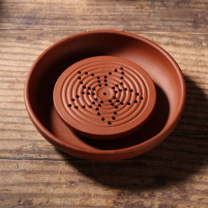 ชาน้ำชาแบบจีน แก้วชาน้ำชาแบบหินอ่อน แผ่นรองชาน้ำชาแบบกันร้อน อุปกรณ์ทำชาแบบมือถือ แผ่นรองชาน้ำชาแบบหินอ่อน สีแดง