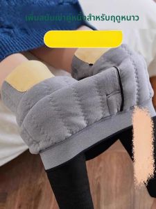 MiiOW | กางเกงผ้าฝ้ายหนาสำหรับผู้ชายในฤดูหนาว กางเกงขายาวแบบสวมใส่ในบ้าน ป้องกันความหนาว ข้อเท้า ป้องกันความหนาว 40 องศาเซลเซียส ด้านบนของกางเกง