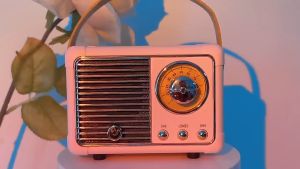 ลำโพงบลูทูธ แบบพกพา รสชาติ 5.0 พร้อมลำโพงในตัวดีไซน์หรูหราและวินเทจบลูทูธ