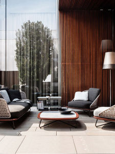 Nordic Style Outdoor Wicker Sofa Sample House Sales Department Courtyard Hotel Creative Soft Decoration Wicker Sofa