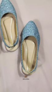 Hellona Nara Flat Shoes Wanita Motif Brukat Sol Karet