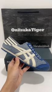 Sepatu 0nitsuka Tiger Mexico66 Slip On Paraty Blue Jeans Free Paperbag