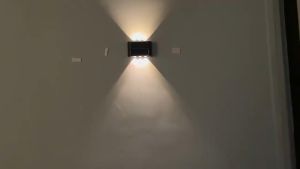 LED Solar Wall Lamp Outdoor Waterproof Automatic Sensor Wall Light Auto ON/OFF Street Lights Up&Down Lighting for Garden Garage for Yard Villa House Taman Fence Street Step Stairs Landscape Decorative Lights