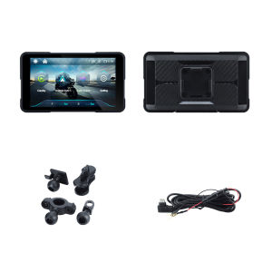 EKIY Wireless CarPlay Moto Android Auto 5.0 inch Portable Digital Dashboard Motorcycle Navigation GPS Removable Display Screen