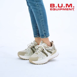 BUM Equipment Womens Shoe BQ89081/BQ89082 Beige/Maroon - Kasut Wanita Kasual Selesa Sneakers