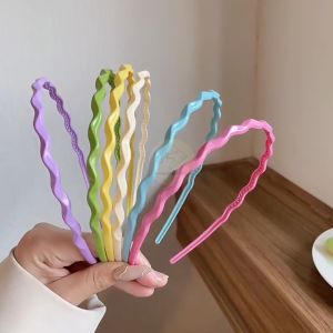 BANDO WANITA KOREA DEWASA WARNA POLOS GELOMBANG AKSESORIS STYLE KOREA AK259 NOMIDE