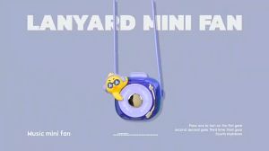 กระแสสำหรับการปรับปรุง พร้อมส่ง พัดลม ขนาดเล็ก บรรจุภัณฑ์พาครอง พร้อมเชือกคล้องคอ รูปทรงใหม่ไม่ซ้ำใคร มือสองที่พัดลมระบายความร้อน