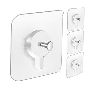 10/20 Gói Móc Dính Chắc Chống Thấm Nước Không Cần Khoan Để Treo Khung Ảnh Áp Phích Nhà Bếp & Phụ Kiện Phòng Tắm Móc Vít