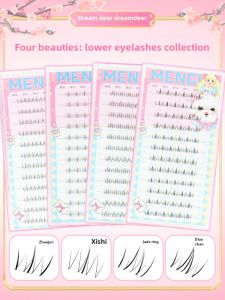 Dream Deer Large Capacity Short Natural Looking Single Cluster False Eyelashes for Women High Voluminous Curl Easy to Use Waterproof Sweatproof
