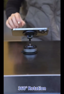 Phone Holder Vango VA-05 Magnetic Vacuum Suction 360 Degree Car Mount Rotation Adjustable