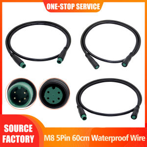 M8 60CM 5Pin Waterproof Connector Wire Male to Male/Male to Female/Female to Female for E-Bike Brake Signal Sensor