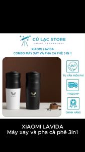 [XIAOMI LAVIDA] Máy xay cà phê đa năng 3 in1 tích hợp màng lọc coffee và cốc inox cách nhiệt cao cấp