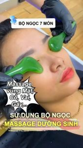 Bộ dụng cụ cạo gió ấn huyệt massage 7 món cho mặt và body chất liệu nhựa cứng loại đẹp