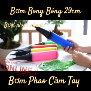 Bơm Bong Bóng Loại Lớn 29cm Bơm Phao Cầm Tay (Giao màu ngẫu nhiên)