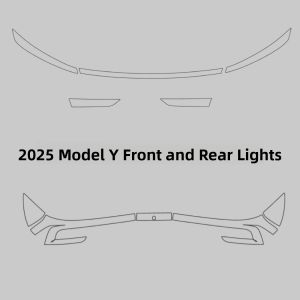 Blackened Model Y Headlight Film Car Lamp Tail Light Color Modification TPU Film Suitable for Tesla Refreshed Version